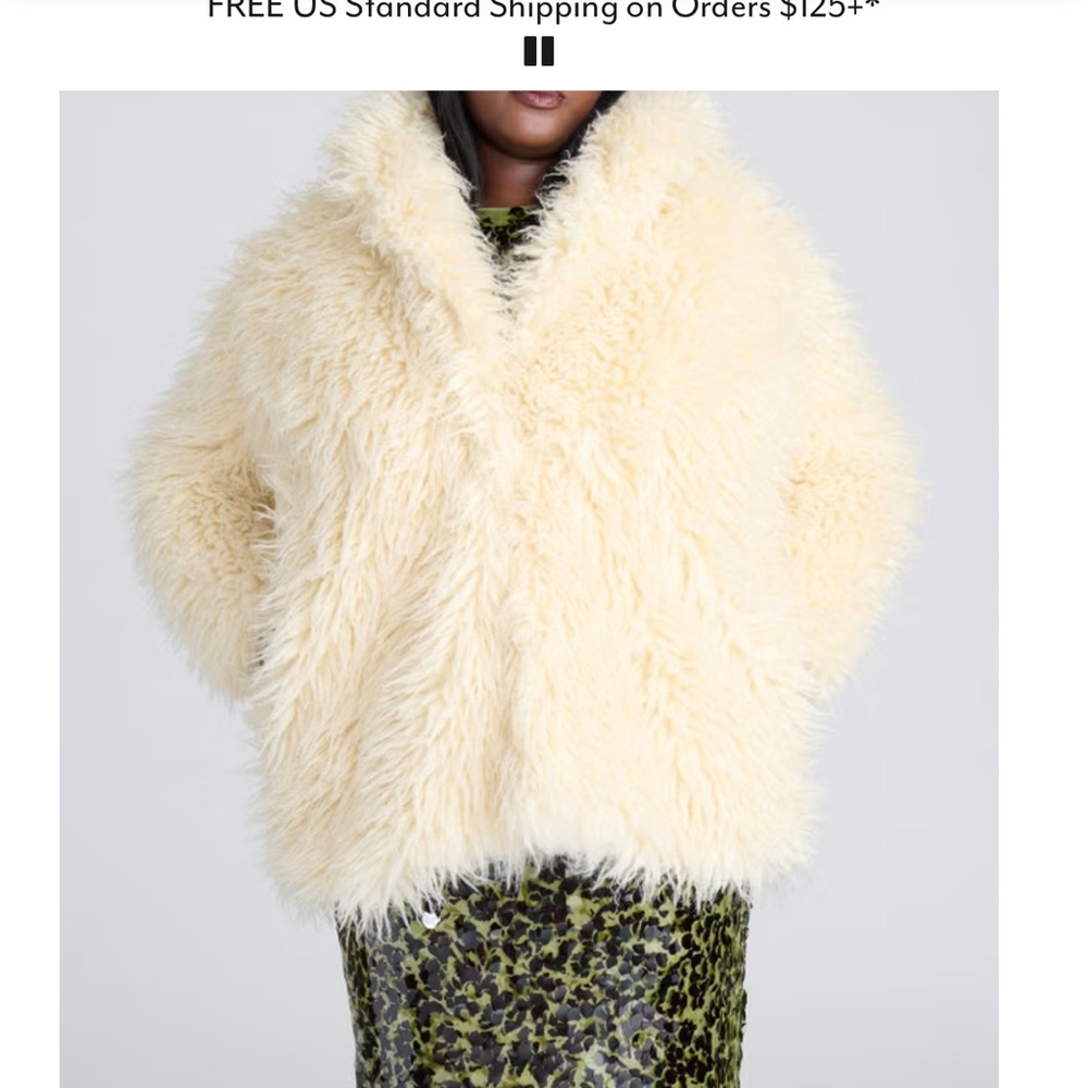 Eloquii Cream Teddy Jacket